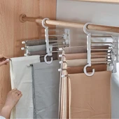 GV HOME®  Hareketli Dolap İçi Pantolon Kravat Şal Askı Sistemi Düzenleyici Katmanlı Askılık Organizer - 2
