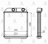 RADYATÖR KALORİFER L-200 1996-1999 BRAZING MR315932 thumbnail 1