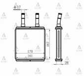 RADYATÖR KALORİFER ACCENT 1995-2000 / EXCEL 1990-1994 / ELANTRA 1996-2001 / GETZ 2003-2011 BRAZING 97221 22000 thumbnail 1
