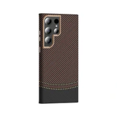 Samsung S23 Ultra Kılıf M-safe Şarj Özellikli Karbon Fiber Görünümlü Gros Kapak thumbnail 2