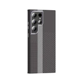 Samsung S23 Ultra Kılıf M-safe Şarj Özellikli Karbon Fiber Görünümlü Gros Kapak thumbnail 4