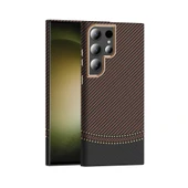 Samsung S23 Ultra Kılıf M-safe Şarj Özellikli Karbon Fiber Görünümlü Gros Kapak thumbnail 1