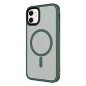 iPhone 11 Kılıf Mat Arka Yüzey Wireless Şarj Özellikli Flet M-safe Kapak thumbnail 4