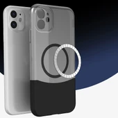 iPhone 11 Kılıf M-Safe Şarj Özellikli Mıknatıslı Duble Kapak thumbnail 3