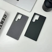 Samsung S24 Ultra Kılıf M-safe Şarj Özellikli Karbon Fiber Görünümlü Troy Kapak thumbnail 3