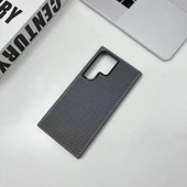 Samsung S24 Ultra Kılıf M-safe Şarj Özellikli Karbon Fiber Görünümlü Troy Kapak thumbnail 9