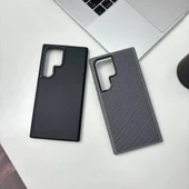 Samsung S24 Ultra Kılıf M-safe Şarj Özellikli Karbon Fiber Görünümlü Troy Kapak thumbnail 4