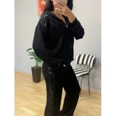 Lucky Life Kadın Iki Iplik Kumaş Pul Ve Fermuar Detaylı Ikili Takım - 1