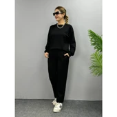 Lucky Life Kadın Uzun Kollu Bisiklet Yaka Viskon Iki Iplik Bluz Ve Pantolon Ikili Takım - 6