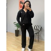 Lucky Life Kadın Iki Iplik Kumaş Pul Ve Fermuar Detaylı Ikili Takım - 4