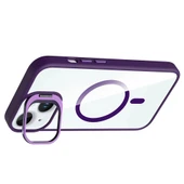 iPhone 15 Kılıf Standlı ve Kamera Lens Hediyeli M-Safe Şarj Özellikli Etro Kapak thumbnail 3