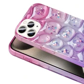 iPhone 15 Pro Kılıf Simli 3D Desenli Hacar Kapak thumbnail 7