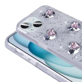 iPhone 13 Kılıf Airbagli Simli Arka Yüzey Işıltı Silikon Kapak thumbnail 4