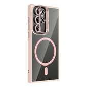 Samsung S24 Ultra Kılıf Standlı ve Kamera Lens Hediyeli M-Safe Şarj Özellikli Etro Kapak thumbnail 10