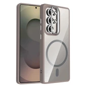 Samsung S25 Ultra Kılıf Standlı ve Kamera Lens Hediyeli M-Safe Şarj Özellikli Etro Kapak thumbnail 1