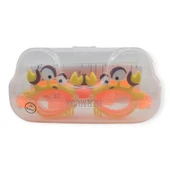 Çocuk Yüzücü Gözlüğü Silikon Taşıma Çantalı Turuncu Yengeç - 9014 - 4