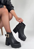 BİÇOMİ Pinma Siyah Cilt Topuklu Bot thumbnail 2