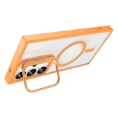 Samsung S24 Ultra Kılıf M-safe Şarj Özellikli Standlı M-safe Klon Kapak thumbnail 4