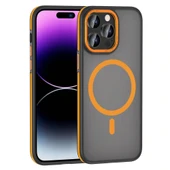 iPhone 14 Pro Max Kılıf M-safe Şarj Özellikli Mat Görünümlü Ant Kapak thumbnail 1