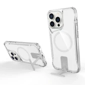 iPhone 15 Pro Max Kılıf M-safe Şarj Özellikli T-Max Standlı Kapak thumbnail 5