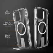 iPhone 15 Pro Max Kılıf M-safe Şarj Özellikli T-Max Standlı Kapak thumbnail 7