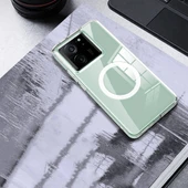 Xiaomi Mi 13T Pro Kılıf Sert PC Arka Yüzey Wireless Şarj Özellikli Flet M-safe Kapak thumbnail 6