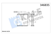 KALORİFER RADYATÖRÜ HYUNDAI H100 2.5L D4BA PANELVAN 1994-2000 - ALEMİNYUM 9721143010 9721143100 9721143050 thumbnail 1