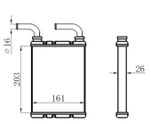 KALORİFER RADYATÖRÜ BRAZİNG FLUENCE DÜZ ÇIKIŞ BORULU 203101661029 A/M 924147094R thumbnail 1