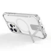 iPhone 15 Pro Max Kılıf M-safe Şarj Özellikli T-Max Standlı Kapak thumbnail 4