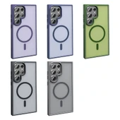 Samsung S24 Ultra Kılıf M-safe Şarj Özellikli Mat Arka Yüzey Sio Kapak thumbnail 7