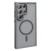 Samsung S24 Ultra Kılıf M-safe Şarj Özellikli Mat Arka Yüzey Sio Kapak thumbnail 10