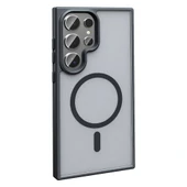 Samsung S23 Ultra Kılıf M-safe Şarj Özellikli Mat Arka Yüzey Sio Kapak thumbnail 12