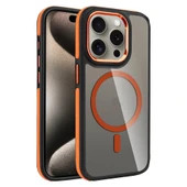 iPhone 15 Pro Kılıf M-safe Şarj Özellikli Mat Görünümlü Solo Kapak thumbnail 1