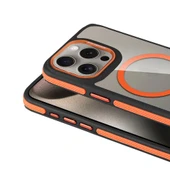 iPhone 15 Pro Kılıf M-safe Şarj Özellikli Mat Görünümlü Solo Kapak thumbnail 2