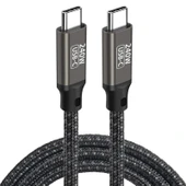 QG02 Type-C to Type-C PD3.1 Data Kablosu 240W 480Mbps 1.5 Metre thumbnail 1