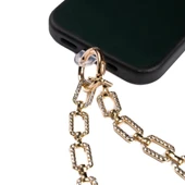 Taş İşlemeli Metal Zincir Cep Telefonu El Askısı 85cm thumbnail 3