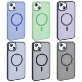 iPhone 15 Plus Kılıf M-safe Şarj Özellikli Mat Arka Yüzey Sio Kapak thumbnail 2