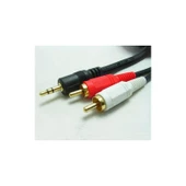 Nivatech Ntc 3.5 Mm. 2 Rca Line Aux Video  Kablosu - 1.5m - 1