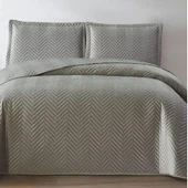 NUBUK YATAK ÖRTÜSÜ ÇİFT KİŞİLİK MALTA GRİ thumbnail 2