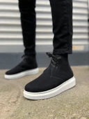 JET-207 Oslo Bağcıklı Ortopedik Taban Süet Erkek Spor Bot SBT - Siyah thumbnail 2