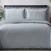 KAPİTONELİ YATAK ÖRTÜSÜ ÇİFT KİŞİLİK ROMA A.GRİ thumbnail 2