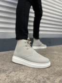 JET-207 Oslo Bağcıklı Ortopedik Taban Süet Erkek Spor Bot SBT - Gri thumbnail 1