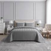 NUBUK YATAK ÖRTÜSÜ ÇİFT KİŞİLİK MALTA GRİ thumbnail 1