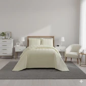 NUBUK YATAK ÖRTÜSÜ TEK KİŞİLİK MALTA KREM thumbnail 1