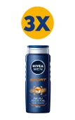 Nivea Men Sport Vücut Yüz ve Saç Duş Jeli 3 x 500 ML thumbnail 2