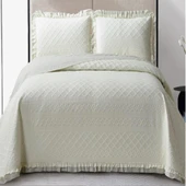 KAPİTONELİ YATAK ÖRTÜSÜ ÇİFT KİŞİLİK ROMA KREM thumbnail 2