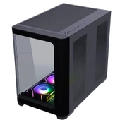 GameBooster GB-G2852B-750w 80+ Bronze Curved Cam Type-C3.1 7*ARGB Fan Seaview Gaming Siyah Kasa thumbnail 1