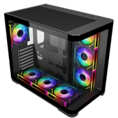 GameBooster GB-G2852B-850w 80+ Bronze Curved Cam Type-C3.1 7-ARGB Fan Seaview Gaming Siyah Kasa - 3