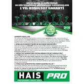 Hais Pro Pro RB-DB2101 Profesyonel Vidalama Matkap 21 V 2.0 Ah Çift Akülü thumbnail 5