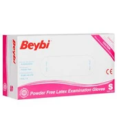 Beybi Lateks Pudrasız (S) Small Beden Muayene Eldiven 100lü Paket thumbnail 2